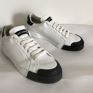 Dolce & Gabbana Portofino Low 'White Black' Men’s Sneakers. Sz 12 us 13